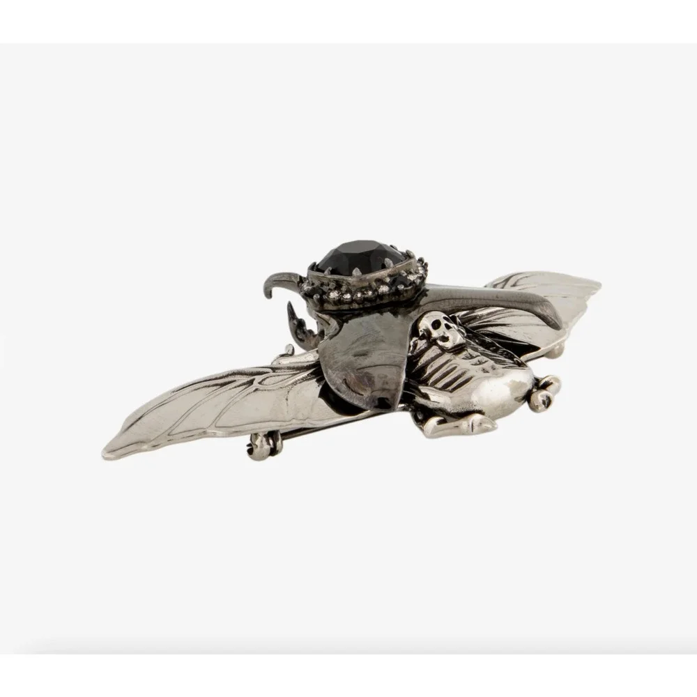 7236 - Alexander McQueen Crystal Oversized Flying Jewel Bug Pin Brooch